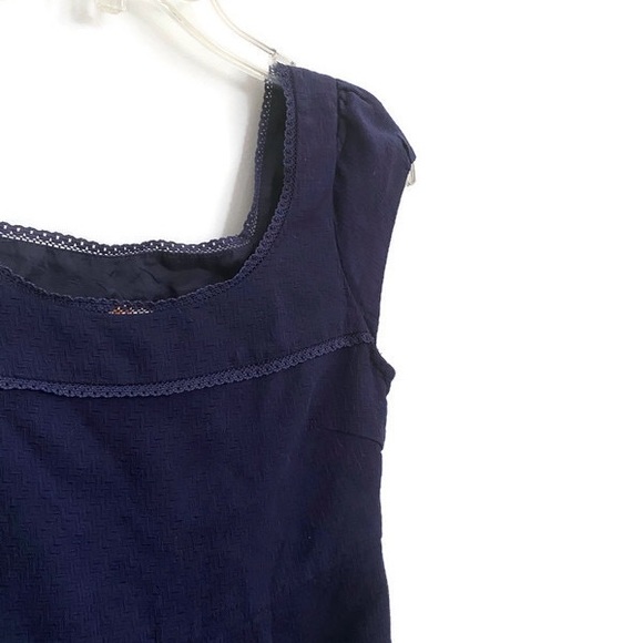 Maeve by Anthro Blue Lace Scoop Neck Dress Sz 0 - Picture 2 of 5